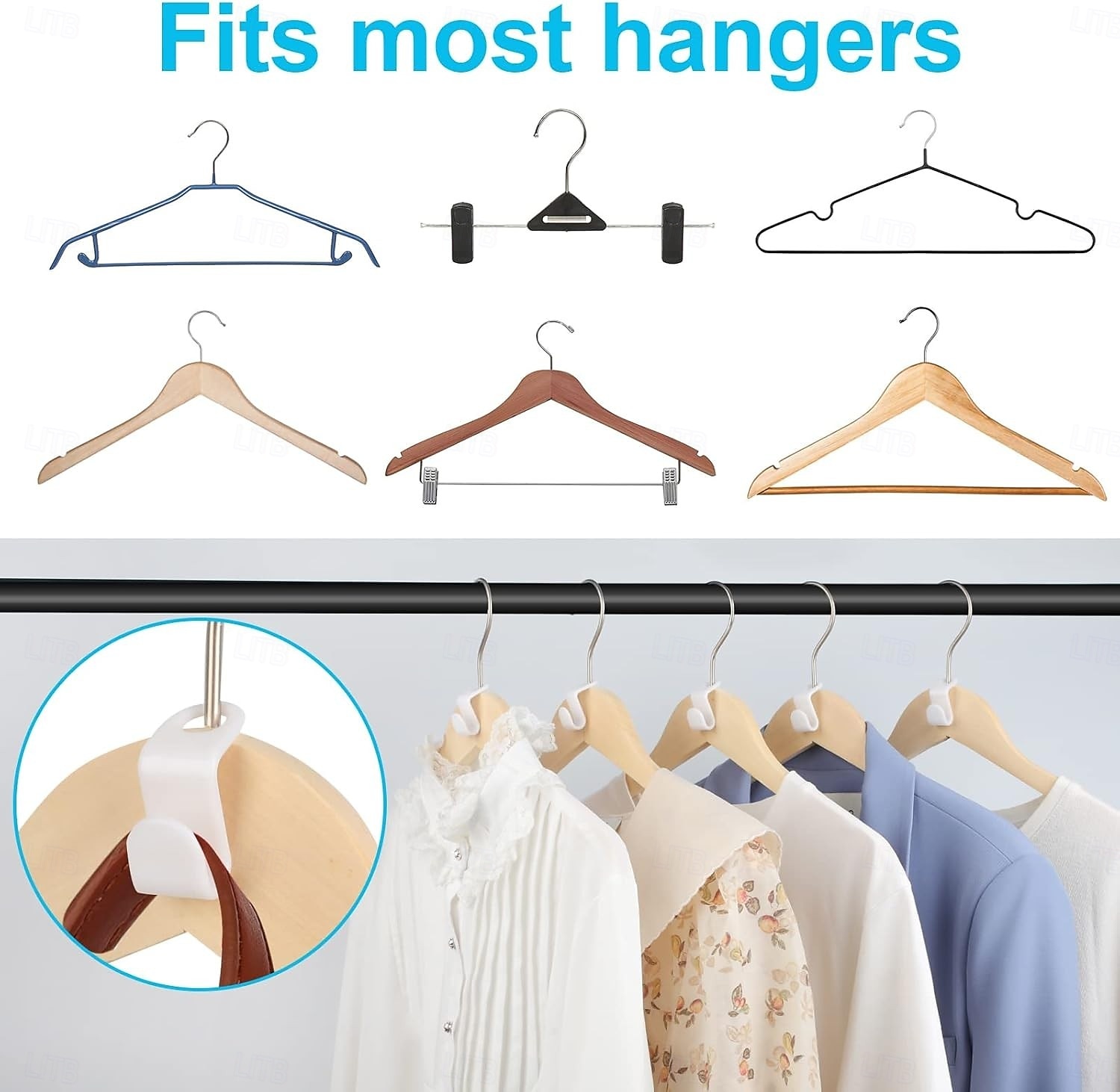 200pcs Space-Saving Clothes Hanger Connector Hooks – Stackable Wardrobe Hooks for Closet Organization, Multi-Functional Home Storage, Space-Saving Hanger Links 2025 - $15.99 –P9