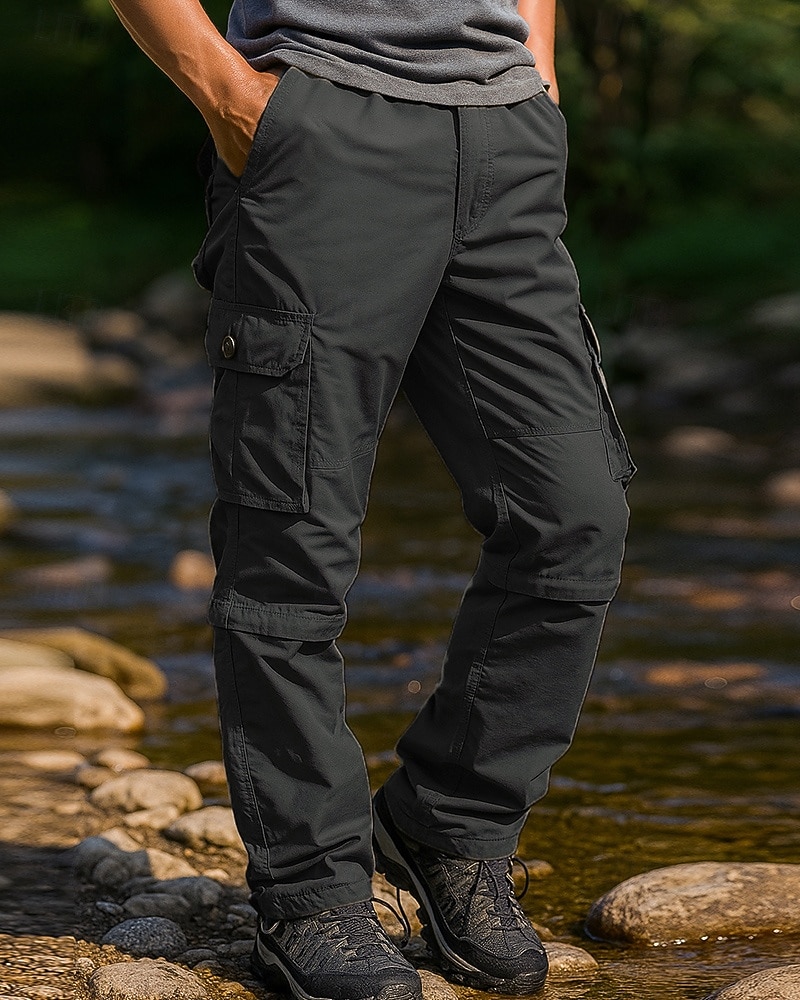 Men's Cargo Pants Convertible Zip Off Pants Hiking Pants Trousers Softshell Pants Spring Autumn / Fall Outdoor Regular Fit Quick Dry Bottoms Pocket Elastic Waist Army Green Khaki Camping / Hiking 2026 - $38.99 –P5