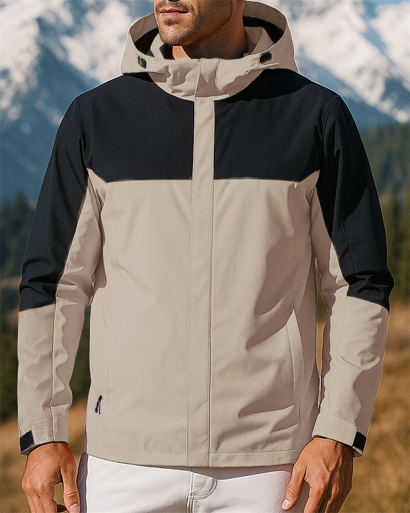 Herren Windjacke Wanderjacke Regenmantel Außen Wasserdicht Winddicht Wanderoutfits Wanderbekleidung Frühling Herbst Jacke Jagd Angeln Camping / Wandern / Höhlenforschung Dunkelgrau Rot Blau 2025 - $32.99 –P7