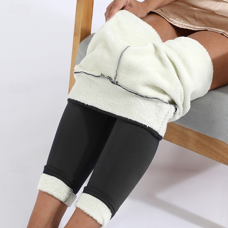 Per donna Leggings Fodera in pile accogliente Casual Lunghezza intera Misura del girovita medio Semplice Elastico in vita Calore Termico Elasticizzato Vacanza Streetwear Casual Rosso violaceo Grigio del 2025 a $22.99 –P10