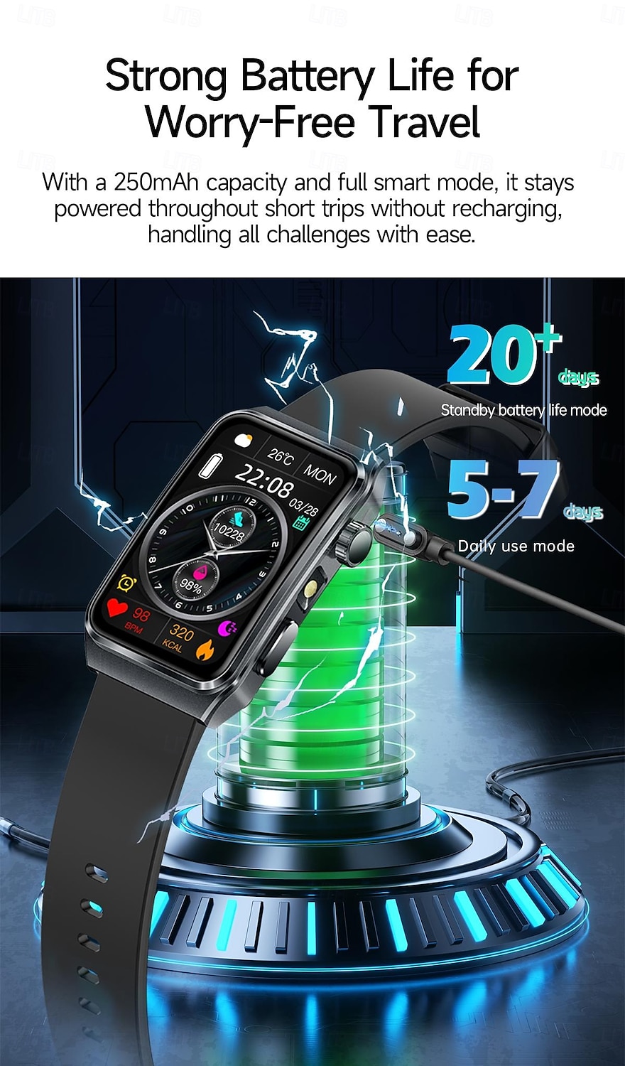 2025年 tk73 スマートウォッチ アウトドア Bluetooth 通話 1.57インチ 大画面 体温 血圧 酸素モニター スマートウォッチ  コレクション – $44.99 –P14