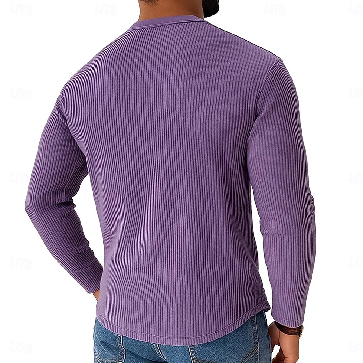 Per uomo Maglietta Camicia di Velluto a Coste Maglietta a Maglia a Coste Camicia a Maniche Lunghe Manica Lunga Henley Primavera Autunno Inverno Semplice Striscia di Fossa Moda Designer Essenziale del 2025 a $20.99 –P2