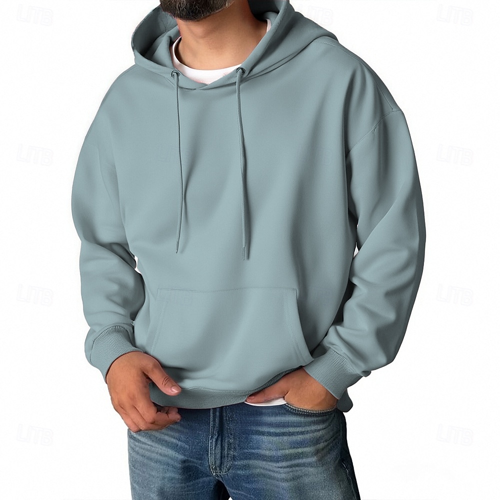 Per uomo Felpa con cappuccio Aalbicocca Blu denim Blu 1# Nero Bianco Con Cappuccio Semplice Tasca Sport & Outdoor Quotidiano Ferie Poliestere Streetwear Essenziale Casual Primavera Autunno del 2026 a $22.99 –P19