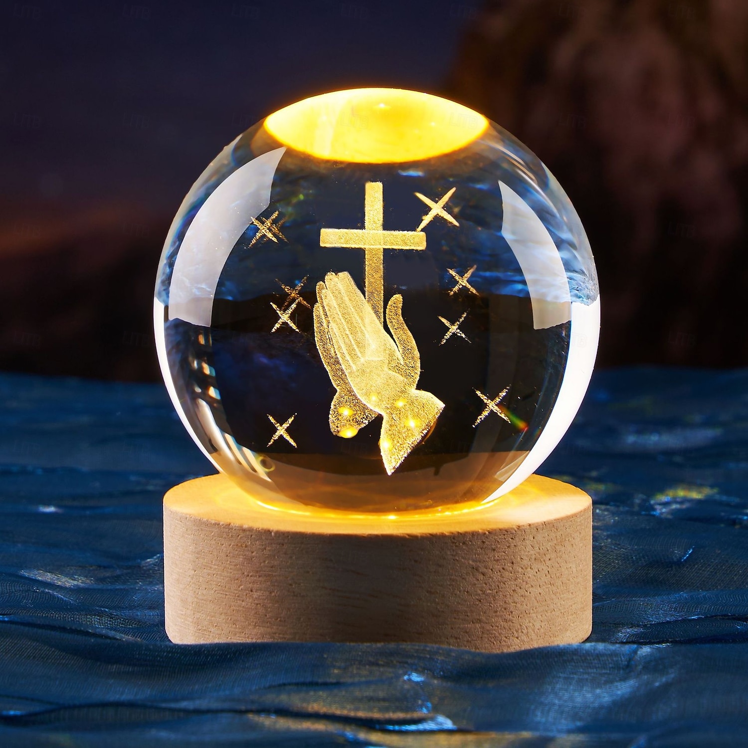 3D-Statue der Jungfrau Maria aus Kristall mit Holzsockel, lasergravierte Glaskugelstatue „Unsere Liebe Frau von Guadalupe“, 3D-Kristallkugel, Mutter Maria, christlich-katholische religiöse 2025 - $12.49 –P3