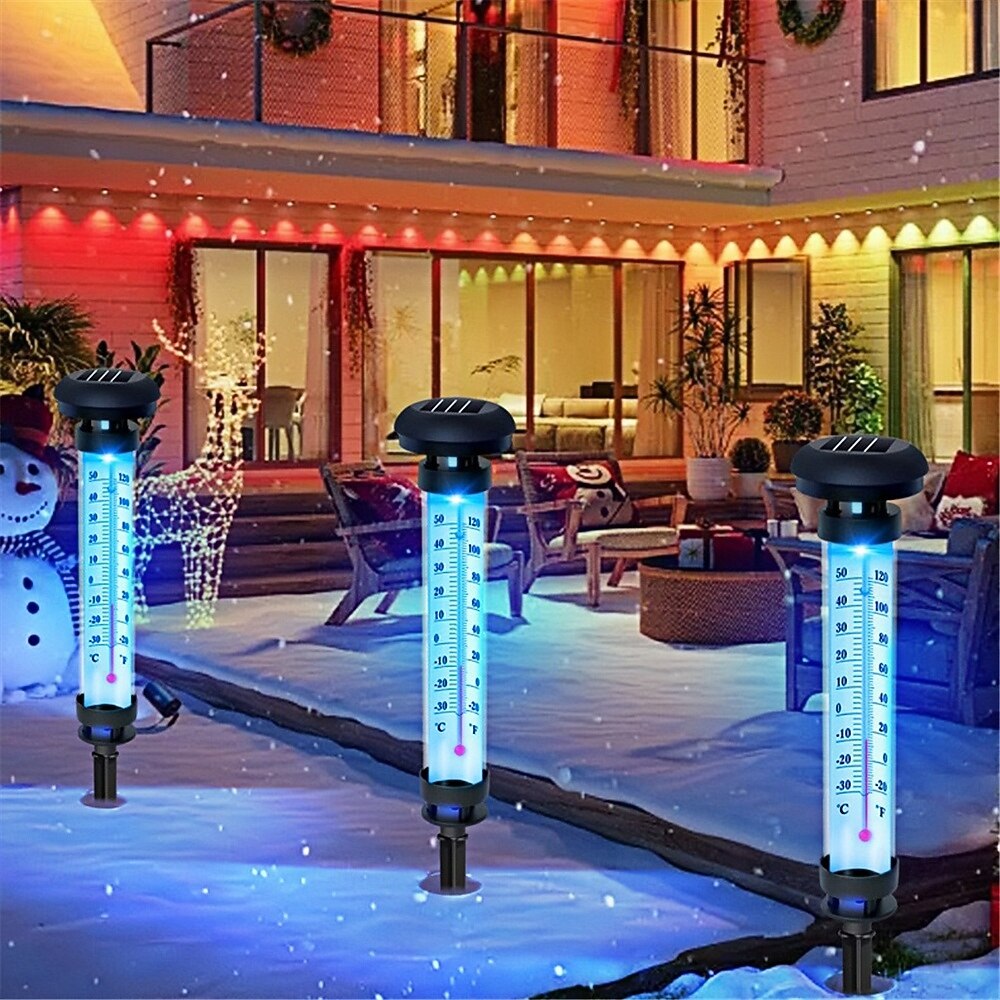 1 szt. termometr solarny do lampy ogrodowej, czujnik oświetlenia zewnętrznego na dziedzińcu, wtyczka do lampy ogrodowej, światło otoczenia na zewnątrz 2026 - $16.99 –P9