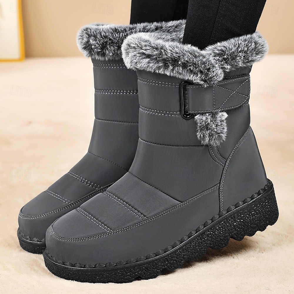 Mujer Botas Botas de nieve Diario Tacón Plano Dedo redondo Casual Satén Mocasín Vino Negro Azul 2026 - $32.99 –P11
