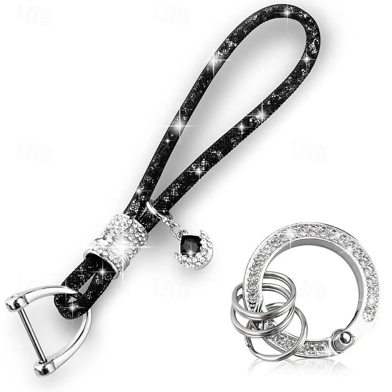 1 kpl strassikiviä ylellinen auton avaimenperä kadonnut naisten hopeinen solki auton avaimenperä ketjupidike puhelin avaimenperä bling-tarvikkeet 2026 - $10.99 –P4