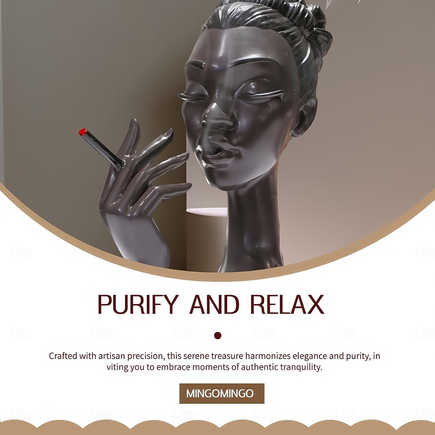 huvud rökelse brännare svart kvinna, svart dam huvud doft brännare svart kvinnor huvud, huvud rökelse brännare svart kvinna, huvudet rökelse hållare för olika miljöer 2025 - $28.99 –P3