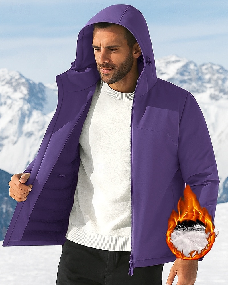 Miesten Ulkoilu takki Vaellustakki Puffer takki Ulko- Vedenkestävä Tuulenkestävä Lämmin Vaellusasut Vaellusvaatteet Kevät Syksy Takki Puuvilla Kiipeily Telttailu / Retkely / Luolailu Talviurheilu 2025 - $42.99 –P8