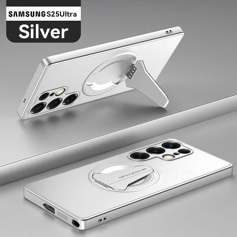 Phone Case For Samsung Galaxy S26 Plus S26 Ultra S25 Ultra Plus S25 Edge Back Cover Magnetic Adsorption with Stand Holder Magnetic Support Wireless Charging Retro PC 2026 - $17.99 –P11