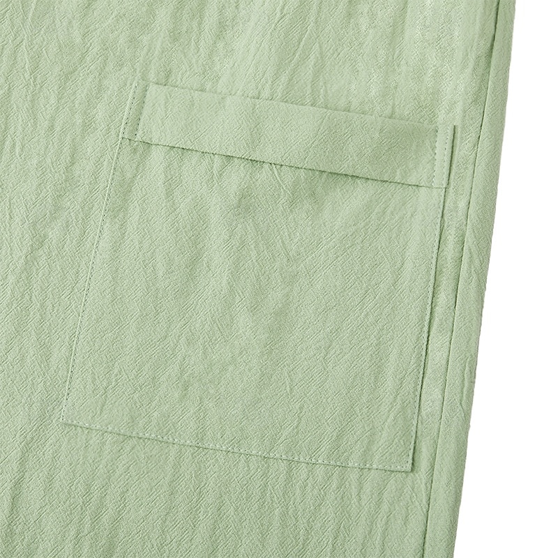 Hombre Pantalones de lino Pantalones Pantalones de verano Pantalones anchos Bolsillo Cintura elástica Correa Plano Comodidad Transpirable Longitud total Casual Diario Festivos Vacaciones Moda Holgado 2026 - $12.99 –P14