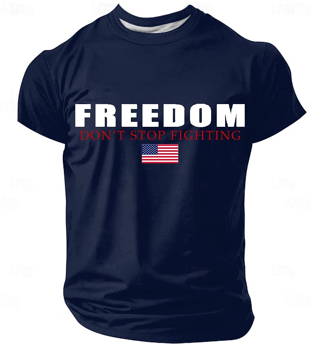 2026年 2026年7月4日 250周年追悼日 メンズ 3Dプリント 米国旗 クルーネック 半袖 Tシャツ 日常 ストリート  コレクション – $19.49 –P3