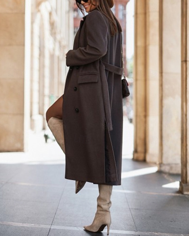 Női Hétköznapi dzseki Melegen tartani Kényelmes Zseb Gombok Divat Szabadtéri Sima Alkalmi Hétvége Egysoros Szokványos Hajtóka Normál Hosszú ujj Felsőruházat Fekete Fehér Arcpír rózsaszín Ősz Tél 2025 - $26.99 –P4