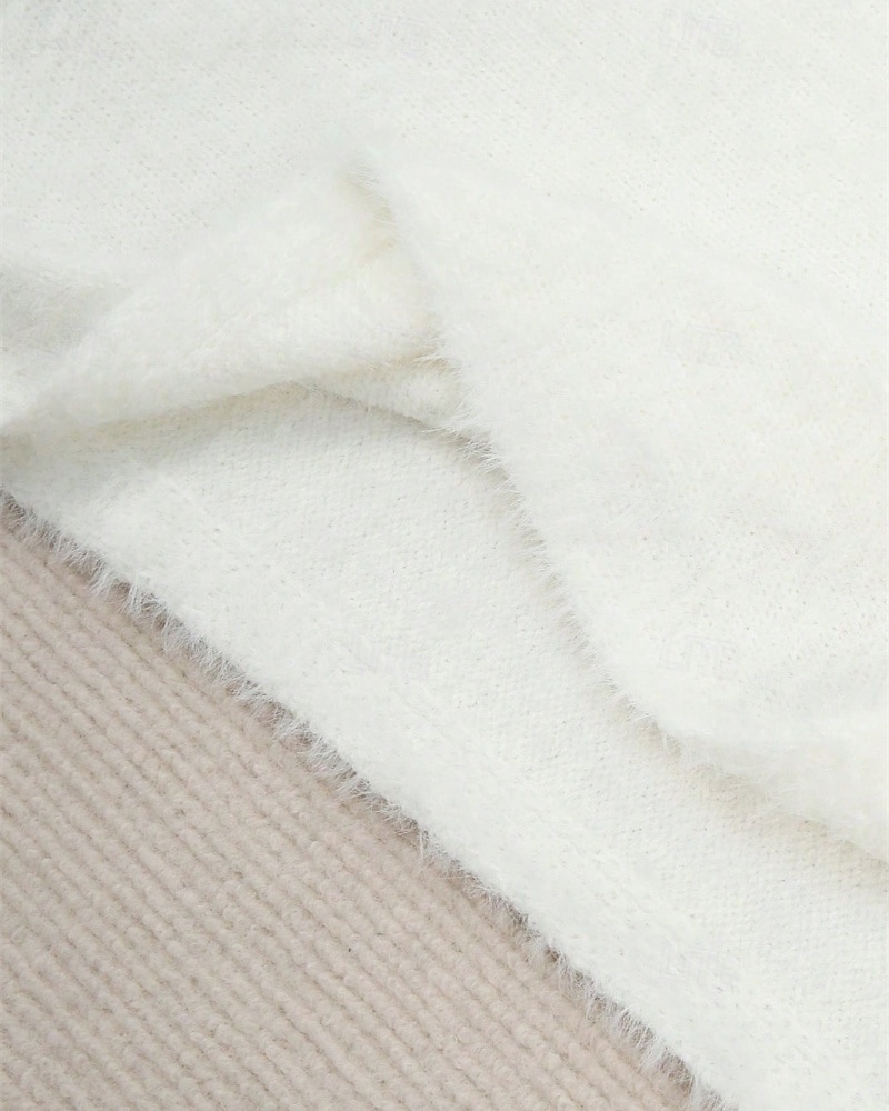 Naisten Neulos Pusero Katutyyli Vapaa-aika Puhdas väri Joustin Tiukka pyöreä kaula-aukko Kudottu Pitkähihainen Tavalliset topit Neuloa ulko- Päivittäin Viikonloppu Valkoinen Syksy Talvi 2025 - $35.99 –P5