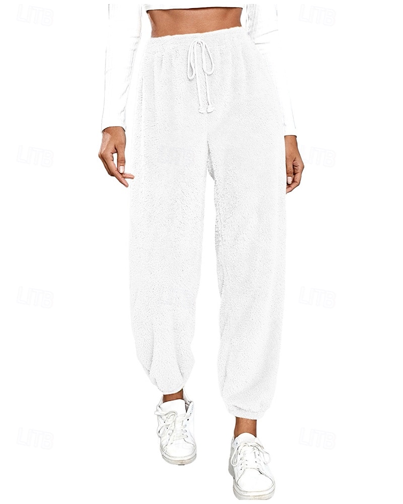 Naisten Veryttelyhousut Fleece-housut Kiinalainen Loma Vintage Katutyyli Täyspitkä Keskikorkea vyötärö Tavallinen Tasku Joustava vyötärö Pidä lämpimänä Mikrojoustava Elastinen Päivittäin ulko- Loma 2026 - $20.99 –P2