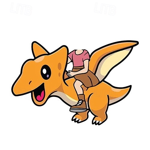 personlig ansiktspute med bilde, tilpassede barneputer med dinosaurridning, bursdagsgaver til gutter, morsom stygg pute, spesialformet pute, utstoppet dinosaur 2026 - $13.99 –P8