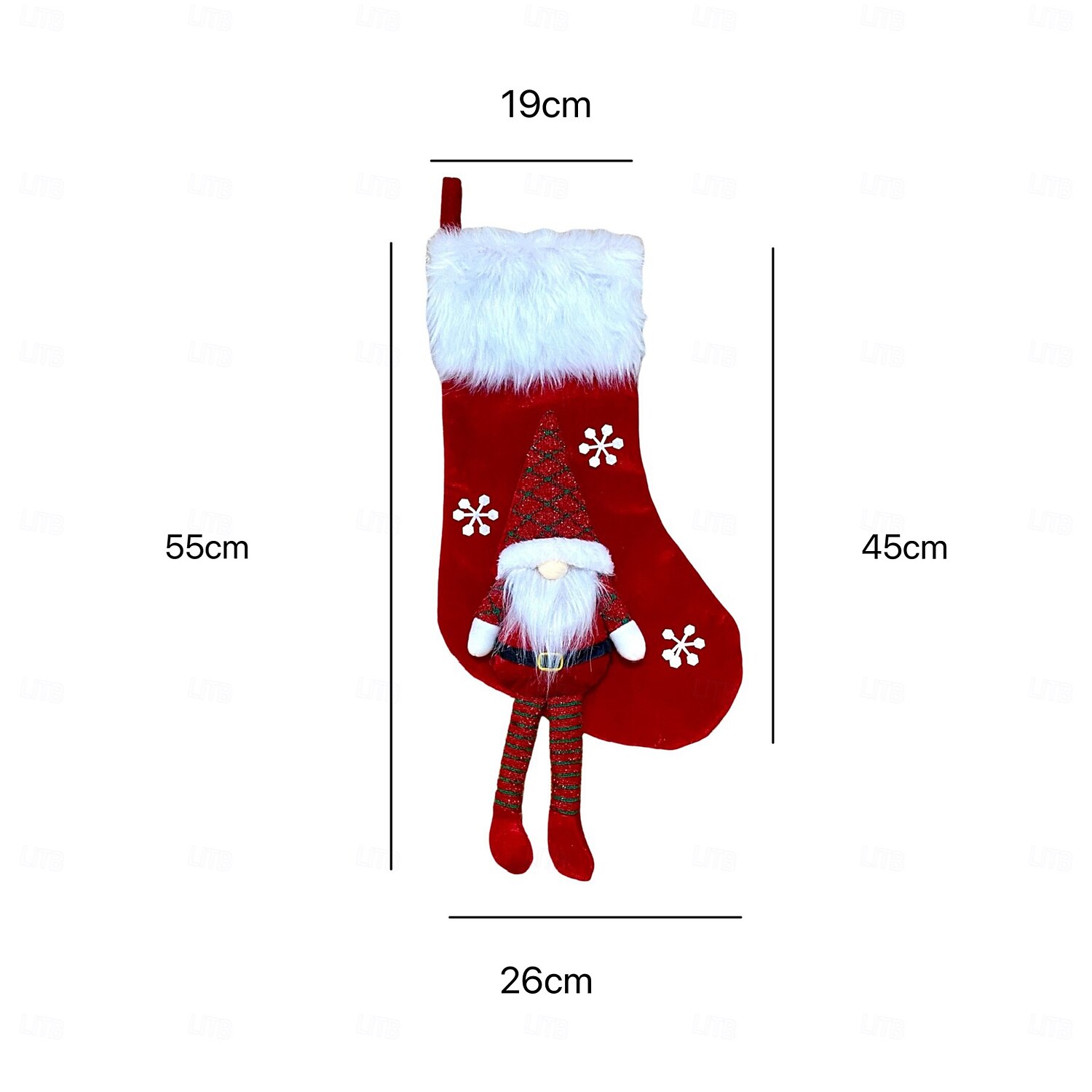 Bas de Noël à longues jambes, bas tricotés sans visage, vieux homme, bas décoratifs en tissu doux rouge et vert, idéal pour les fêtes de Noël et du Nouvel An de 2025 ? $15.49 –P10