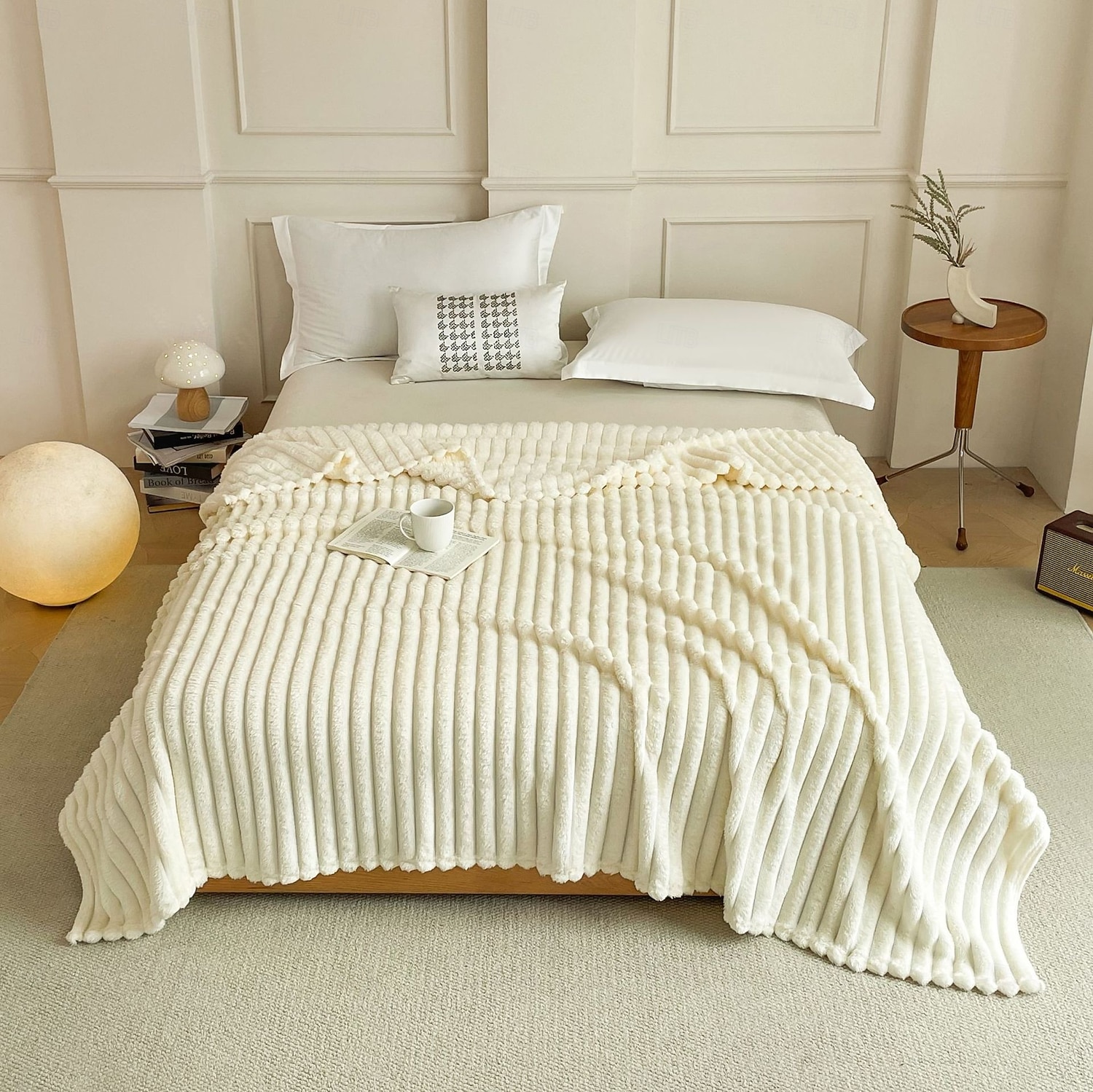 cobertor de flanela grosso com veludo de coelho, cobertor macio e quente de alta g/m² para sofá, cama, escritório, cobertor de inverno multiuso de 2025 por $21.99 –P2