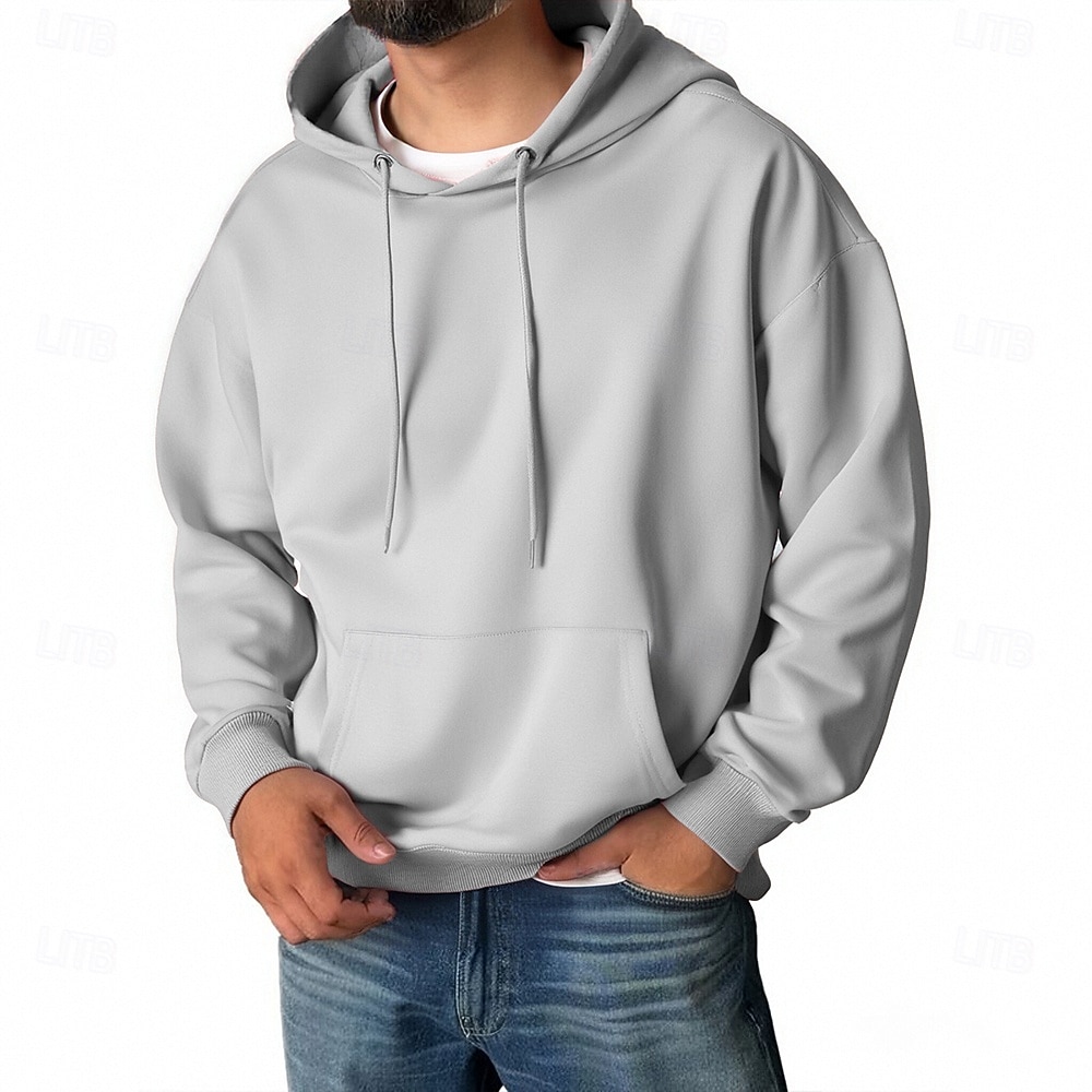 Per uomo Felpa con cappuccio Aalbicocca Blu denim Blu 1# Nero Bianco Con Cappuccio Semplice Tasca Sport & Outdoor Quotidiano Ferie Poliestere Streetwear Essenziale Casual Primavera Autunno del 2026 a $22.99 –P8