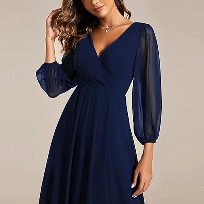 Femmes Robe Longue Maxi Robe Robe de Soirée Mousseline de Soie Robe en Chiffon Élégant Mode Moderne Extérieur Soirée Coupe régulière Uni Manche Courte Col en V Rouge Bleu Vert Printemps Automne de 2025 ? $36.99 –P3