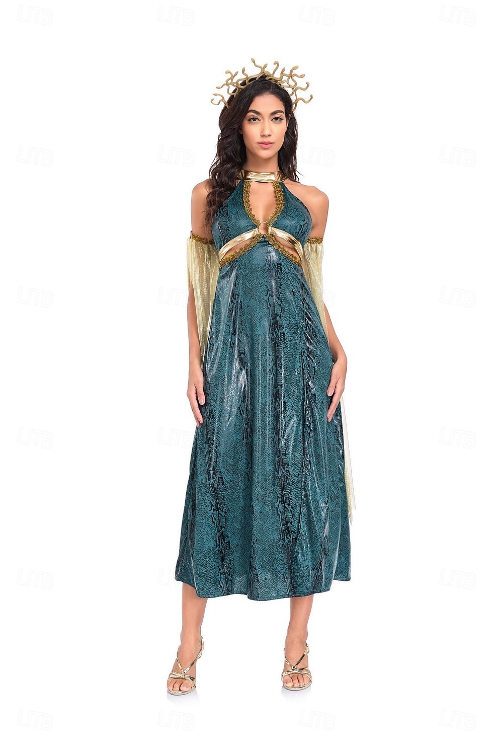 Altes Griechenland ROMAN Ausgefallene Kostüme Toga-Kleid Meduse Göttin Kostüm Damen Fantasie Halloween Karneval Leistung Erwachsene Kleid 2026 - $46.99 –P3