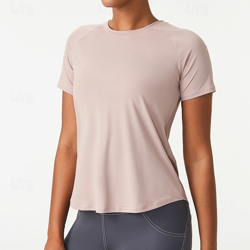 Dámské Jednobarevné Gymnastická košile Koşu Tişörtü Léto Jaro Podzim Síťka Krátký rukáv Oblečení na atletiku Rychleschnoucí Yumuşak Ter Emen Tělocvična Běh Cvičení Černá Světlá růžová Modrá sportovn 2026 - $64.99 –P19