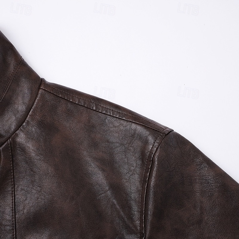 Per uomo Trench in finta pelle Cappotto da marinaio Trench Vacanza Quotidiano Primavera Autunno PU Antivento Capispalla Abbigliamento Moda Classico Semplice Tasca Bavero Monopetto del 2026 a $75.99 –P10