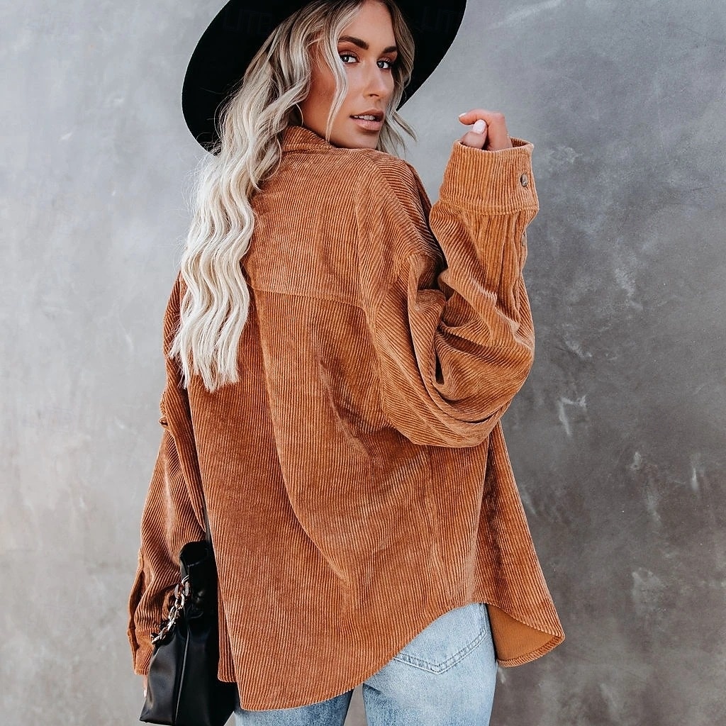 Dam Sherpajacka Bekväm Andningsfunktion Ficka Elegant Ledigt Slät Semester Gata Ledigt Dagliga kläder Enkelknäppt Normal Nedvikt Normal Långärmad Ytterkläder Vit Rodnande Rosa Rubinrött Vår Höst 2025 - $29.99 –P3