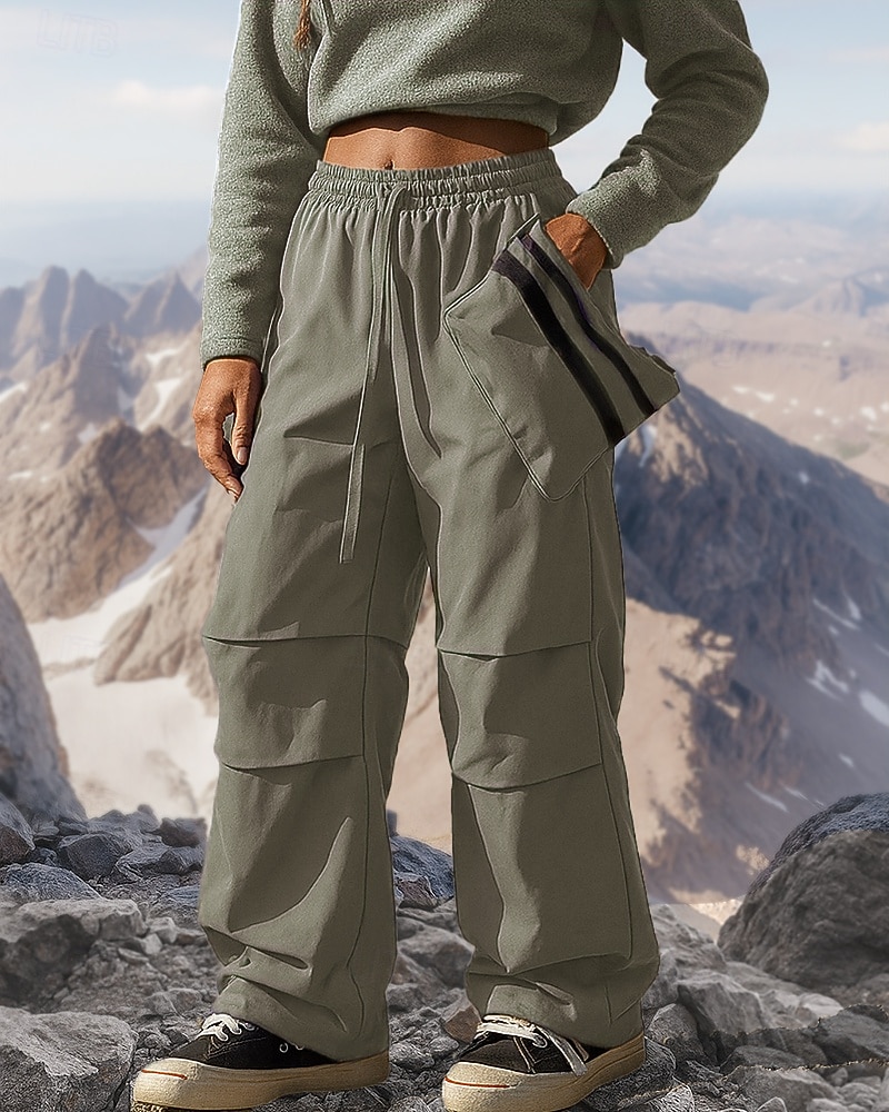 Per donna Pantaloni Cargo Pantaloni da escursionismo pantaloni da trekking Esterno Vestibilità regolare Impermeabile Antivento Pantaloni Tasca Elastico in vita Nero Rosso Campeggio / Escursionismo del 2025 a $42.99 –P5