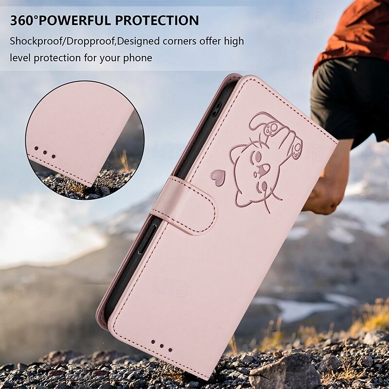 2025年 電話 ケース 用途 グーグル ピクセル9プロ ピクセル9プロXL Pixel 8 Pro Pixel 8 ウォレットカードケース 全身保護 ストラップ付き カメラレンズプロテクター 猫 レトロ風 TPU PUレザー  コレクション – $11.99 –P9