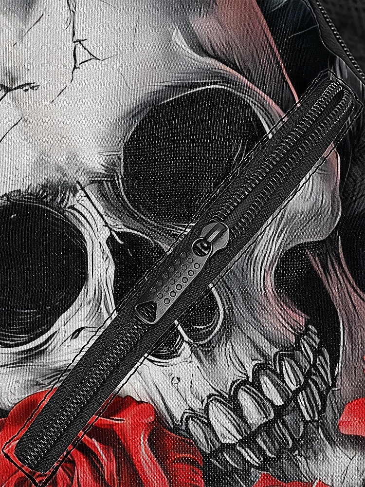 Męskie Torba przez ramię Saszetka na klatkę piersiową Torba na ramię Poliester Na zewnątrz Halloween Codzienne Zamek Nadruk Duża pojemność Lekki Multi Carry Czaszka Czarny / Złoty Czarny / Czerwony 2025 - $24.99 –P13