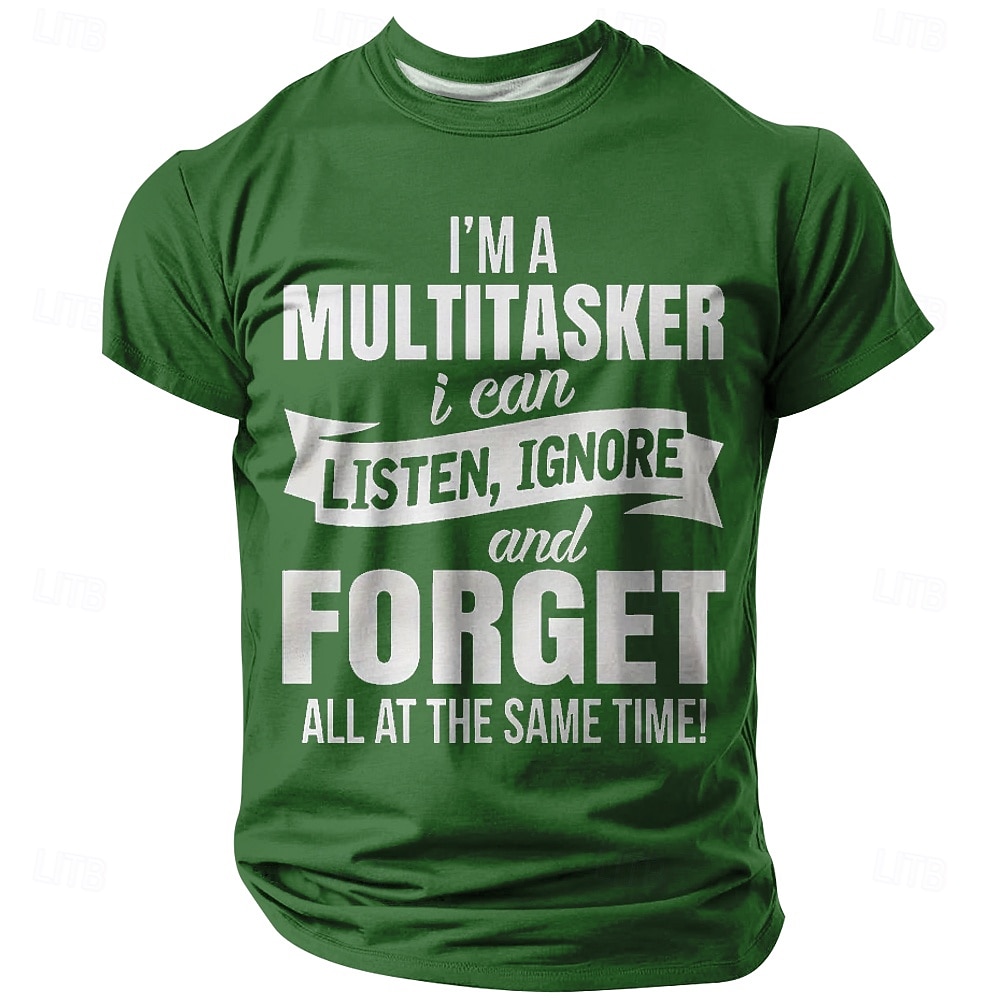 Herre Morsom Slang T skjorte Kortermet T skjorte 3D-utskrift Crew-hals Skjorte Mote Daglig Gate Daglig Svart Rød Blå Sommer Vår Klær S M L XL XXL XXXL 2025 - $17.99 –P3