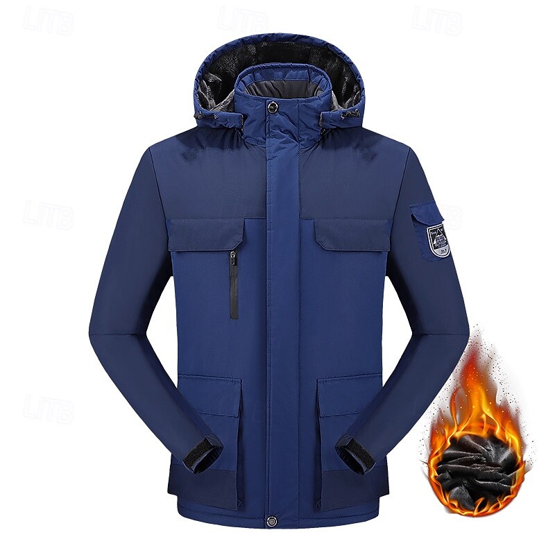Homens Jaqueta Softshell Jaqueta de Trilha Casaco de lã Inverno Ao ar livre Térmico / Quente Prova-de-Água Blusas Cinzento Escuro Preto Branco Verde Tropa Laranja de 2025 por $70.99 –P6