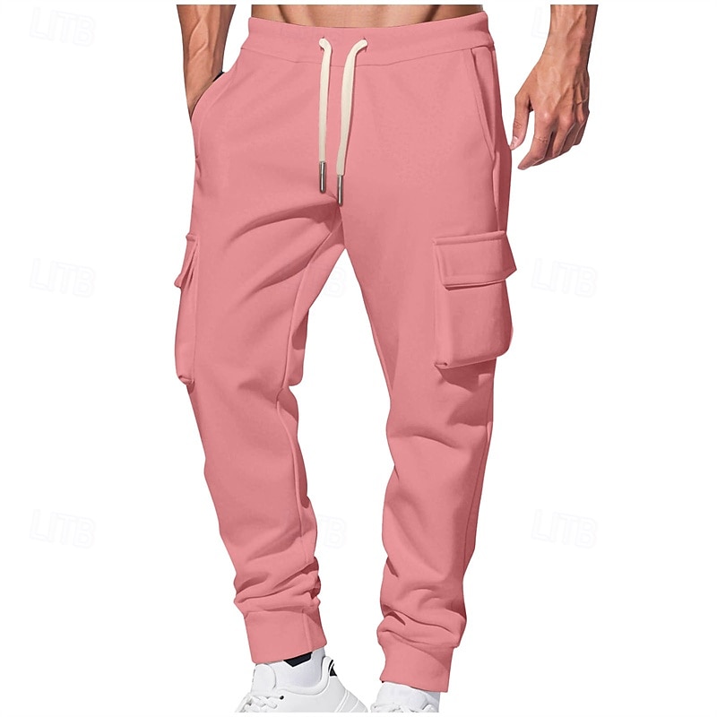 Per uomo Pantaloni da Tuta Cargo Pantaloni da tuta Joggers Pantaloni Coulisse Tasca Elastico in vita Semplice Comodità Quotidiano Sport all'Aperto Moda Casual Rosa Rosso Micro-elastico del 2026 a $20.99 –P1