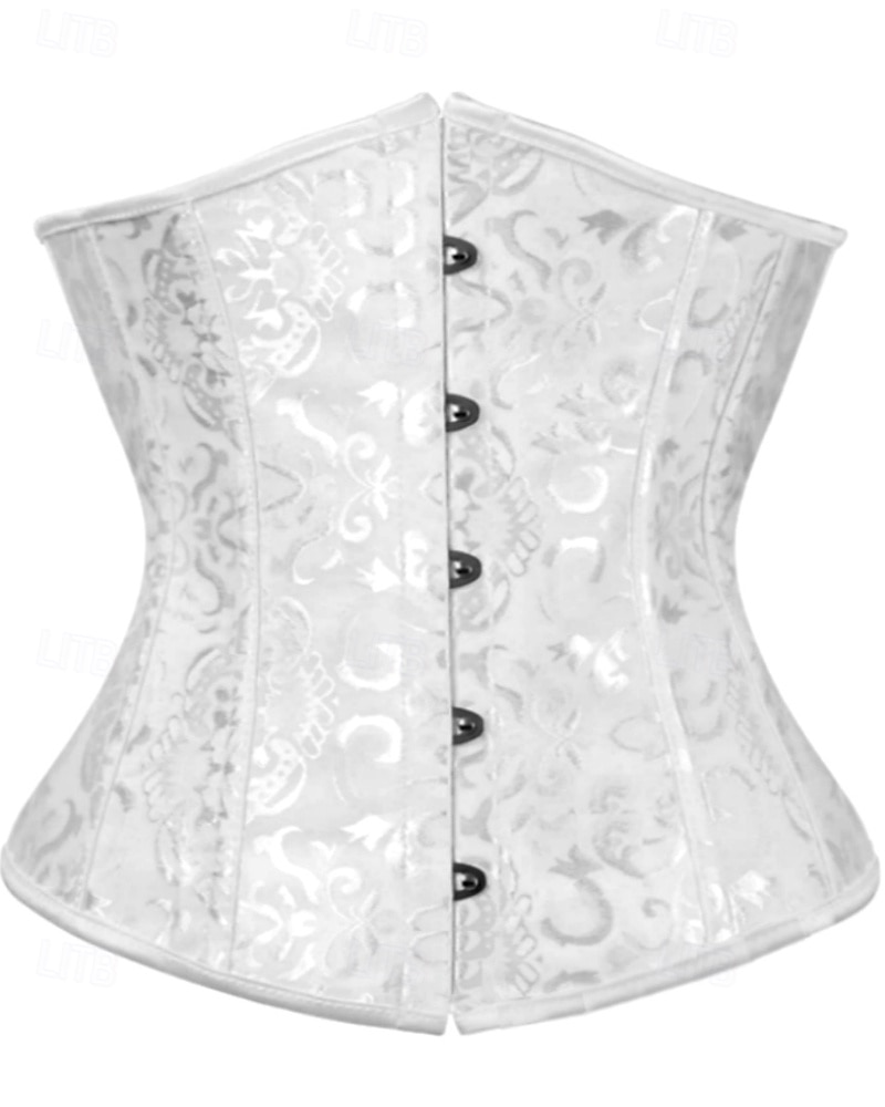 Dam Shapewear Mode Ljuv Ren färg Öppen rygg Semester Fest Gata Ärmlös Korsett Vit Rubinrött Beige Vår Höst Skräddarsydd passform 2025 - $19.99 –P2