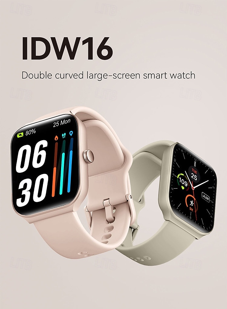 IDW16 Умные часы 1.95 дюймовый Смарт Часы Bluetooth Педометр Напоминание о звонке Фитнес-трекер Совместим с Android iOS Мужчины Длительное время ожидания Хендс-фри звонки Водонепроницаемый IP 67 2025 - $51.99 –P1