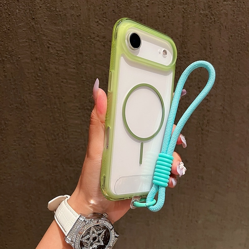 τηλέφωνο tok Για iPhone 17 Pro Max 17 Air 16 15 14 Pro Max Plus 13 Pro Max Πίσω Κάλυμμα με τον Lanyard Υποστήριξη ασύρματης φόρτισης Μη κιτρίνισμα Ρετρό TPU Ακρυλικό 2025 - $16.99 –P11