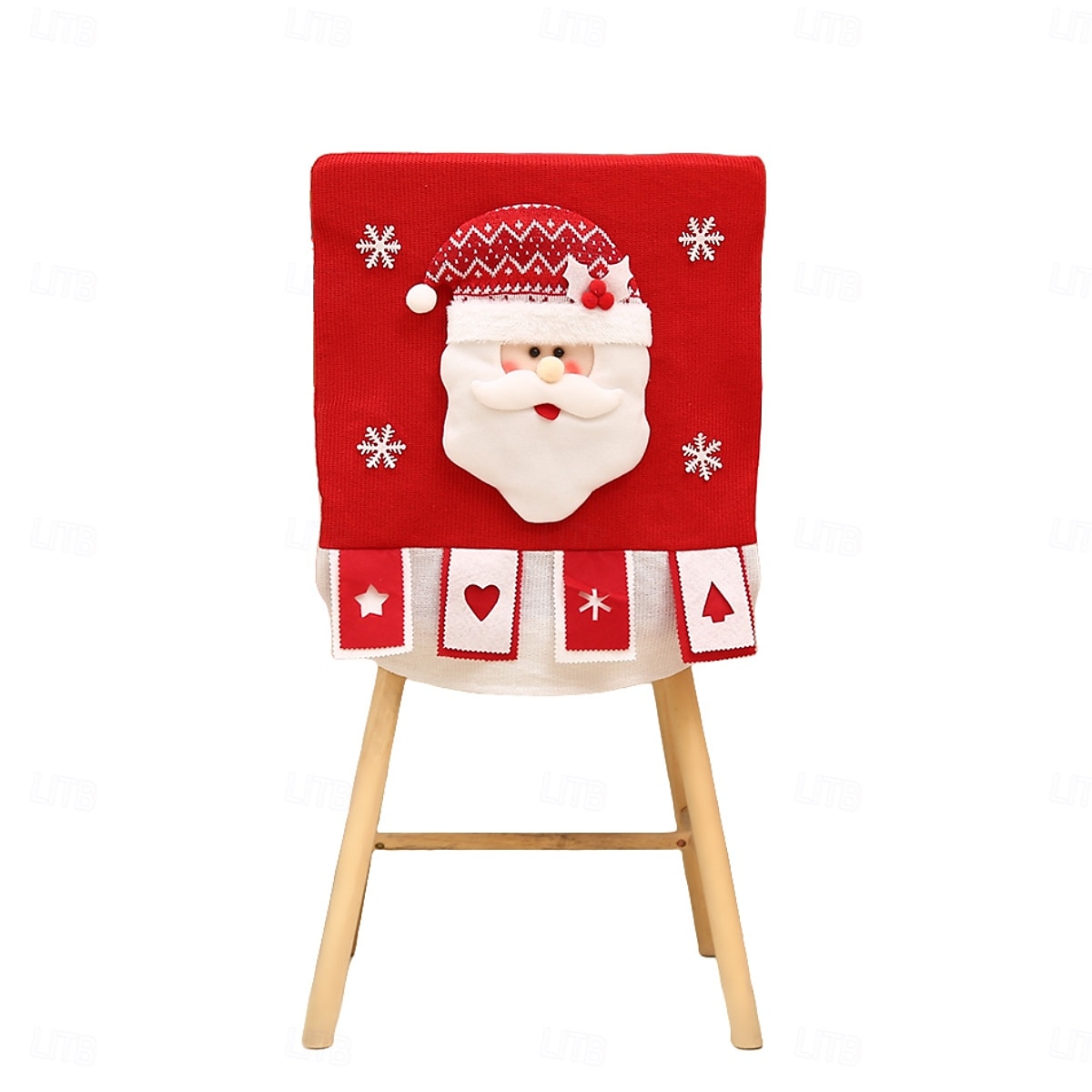 huse de scaun de Crăciun, huse de scaun din pluș 3D cu Moș Crăciun, huse de scaun din material textil cu desene animate festive pentru masa de sufragerie și decorarea casei de sărbători 2025 - $13.99 –P7