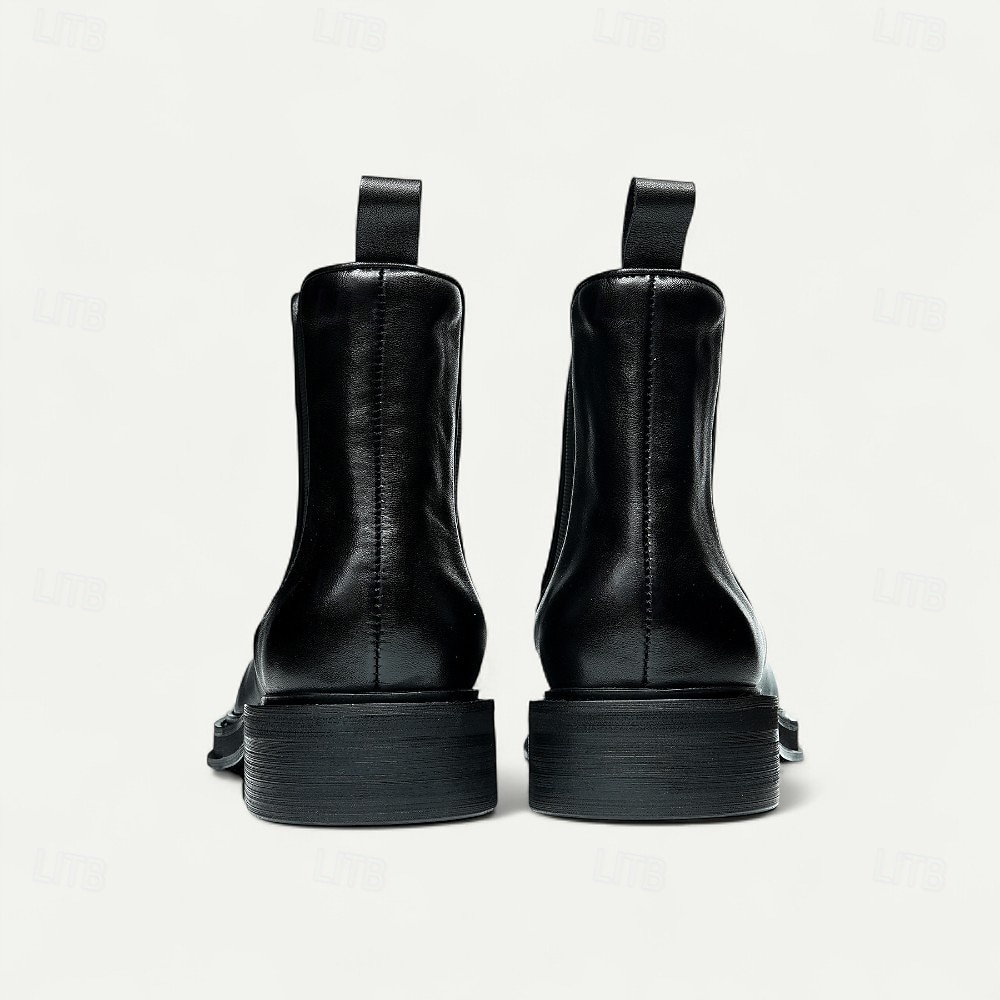 Bottines Chelsea noires pour hommes, bottines classiques à enfiler pour hommes d'affaires, fêtes et occasions formelles de 2025 ? $129.99 –P4