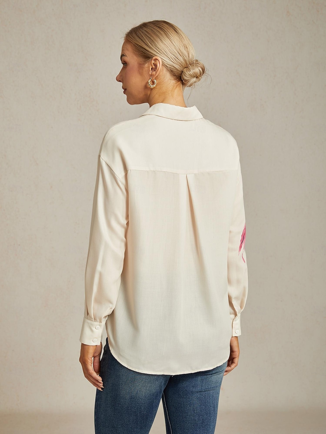 2026年 フラミンゴプリントのゆったりシャツ  コレクション – $15.99 –P5