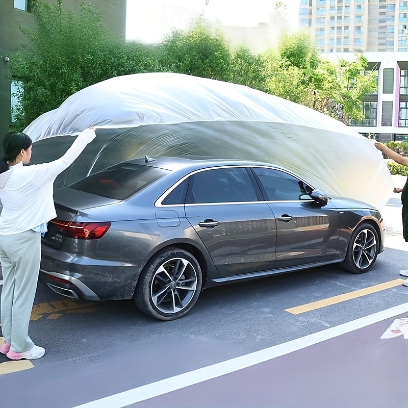 Funda universal transparente para coche, con película de PE resistente y resistente al polvo. &Protección UV, resistente a arañazos, transparente, cobertura total para protección contra todo tipo de 2025 - $34.99 –P3