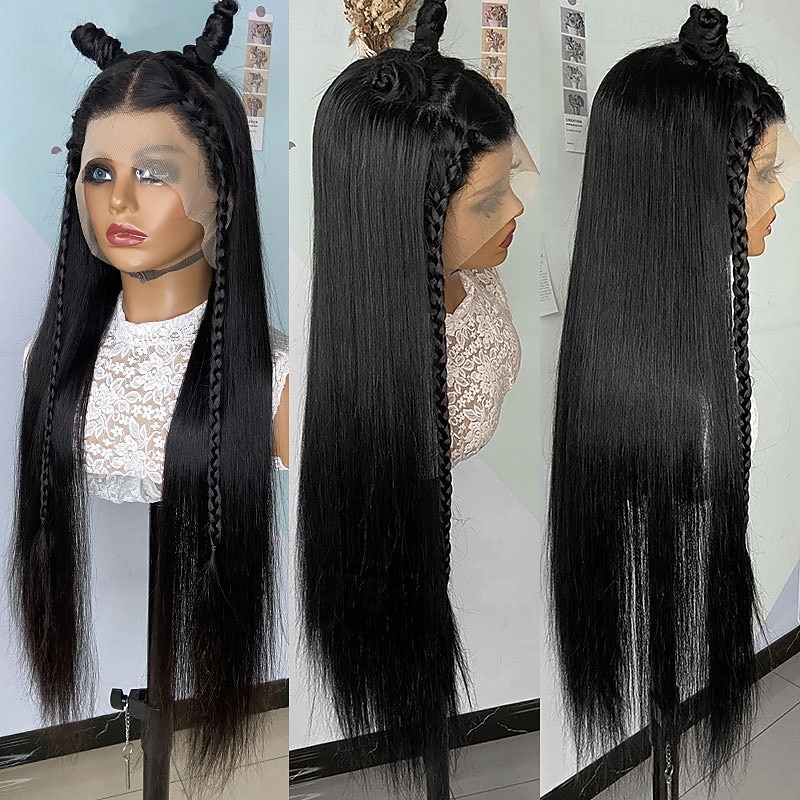 Peruca de cabelo humano liso com renda frontal completa, densidade de 150%, para mulheres. de 2026 por $280.39 –P3