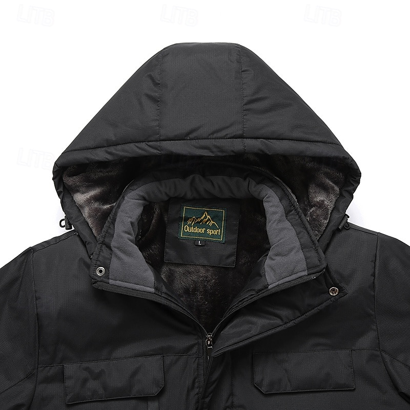 Homens Jaqueta Softshell Jaqueta de Trilha Casaco de lã Inverno Ao ar livre Térmico / Quente Prova-de-Água Blusas Cinzento Escuro Preto Branco Verde Tropa Laranja de 2025 por $70.99 –P8