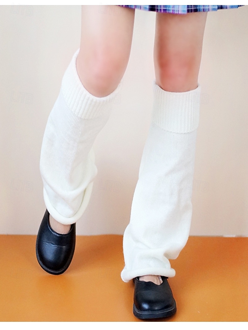 Chaussettes souples en tricot pour femmes, jambières évasées pour l'automne et l'hiver, couvre-chaussettes mi-mollet de couleur unie, chauffe-jambes tendance de style étudiant de 2026 ? $10.99 –P3