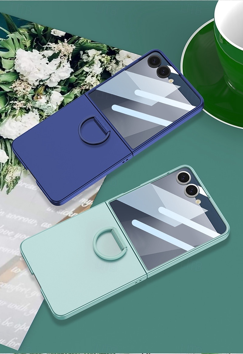 Phone Case For Samsung Galaxy Z Flip 7 Back Cover Full Body Protective Ring Buckle Shockproof Retro PC 2025 - $15.99 –P9