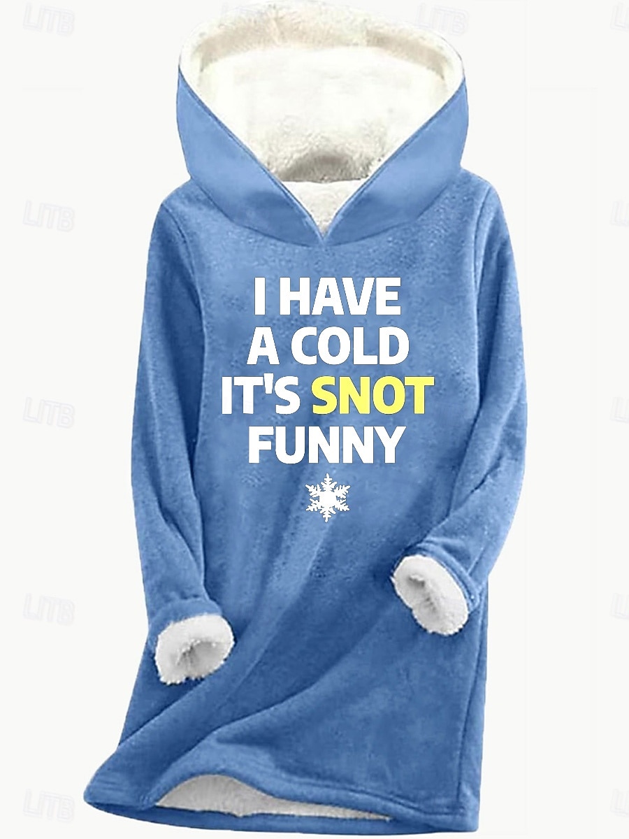 Naisten Pullover-huppari Kirjain Lämmin Vapaa-aika Sumea Pitkähihainen Hupullinen Tavalliset topit Kausaliteetti Urheilu Painettu Punastuvan vaaleanpunainen Sininen Harmaa Talvi 2025 - $29.99 –P1