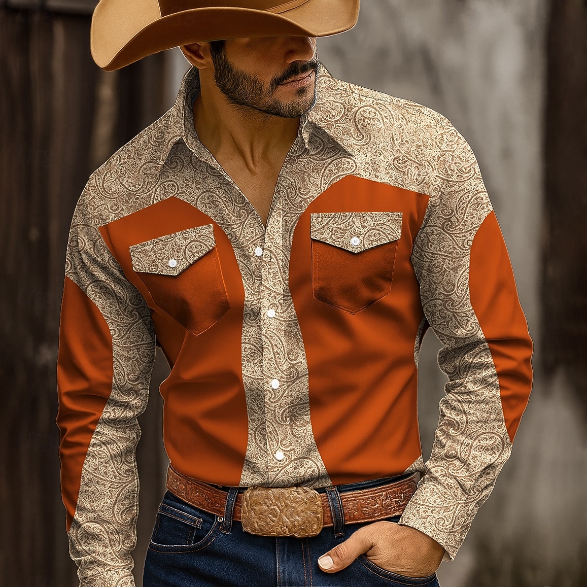 Bărbați Imprimeu Paisley Imprimeu floral Έθνικ Cămașă Cămașă occidentală Cămașă de cowboy Manșon Lung Vintage Retro Casual În aer liber Îmbrăcăminte de Muncă Primăvară Toamnă Răsfrânt Imprimare 3D 2026 - $27.99 –P1