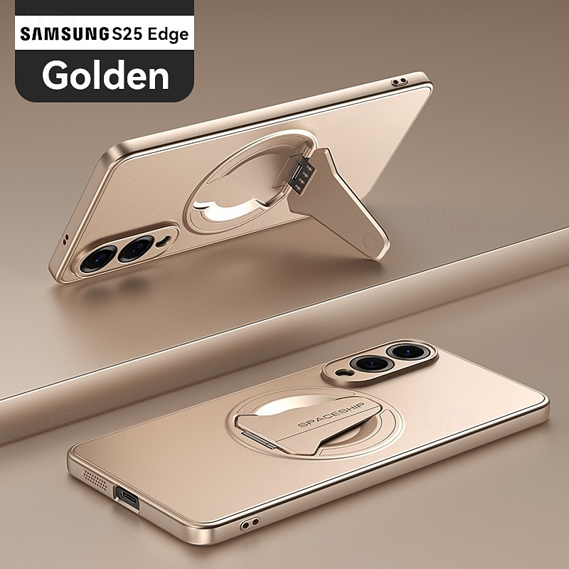 Phone Case For Samsung Galaxy S26 Plus S26 Ultra S25 Ultra Plus S25 Edge Back Cover Magnetic Adsorption with Stand Holder Magnetic Support Wireless Charging Retro PC 2026 - $17.99 –P2