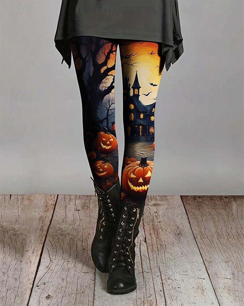 Női Leggingek Kényelmes leggings Alap Alkalmi Teljes hossz Magas derékPantsMindszentek napja Grafika Nyomtatás Melegen tartani Kényelmes Nyúlós Vakáció Hétköznapi Napi Narancssárga Ősz Tél 2025 - $21.99 –P1