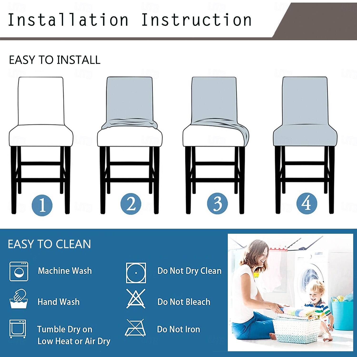 водонепроницаемые чехлы для стульев-табуретов, чехлы для стульев из спандекса с ромбовидным жаккардом, универсальные всесезонные чехлы для стульев для банкетов, свадеб и домашнего декора 2026 - $8.99 –P7